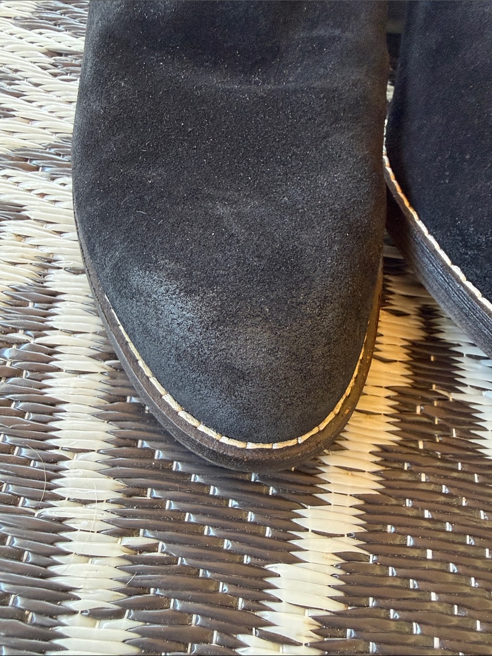 Sam Edelman | Macon Black Suede / Leather Ankle Boots - Picture 8 of 10